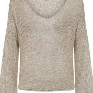 L’AGENCE | Ethan Knit Pullover | Taupe | Size L | Acrylic/Nylon | NWT